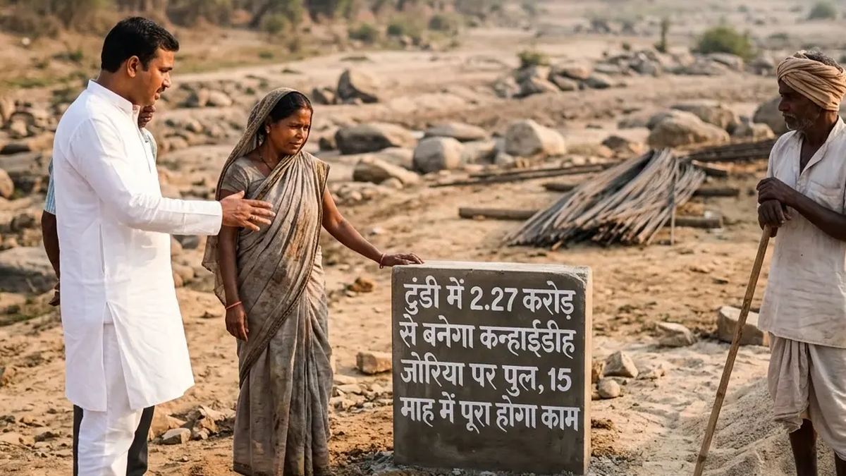 धनबाद के टुंडी में कन्हाईडीह जोरिया पर प्रस्तावित पुल निर्माण स्थल का सांकेतिक दृश्य