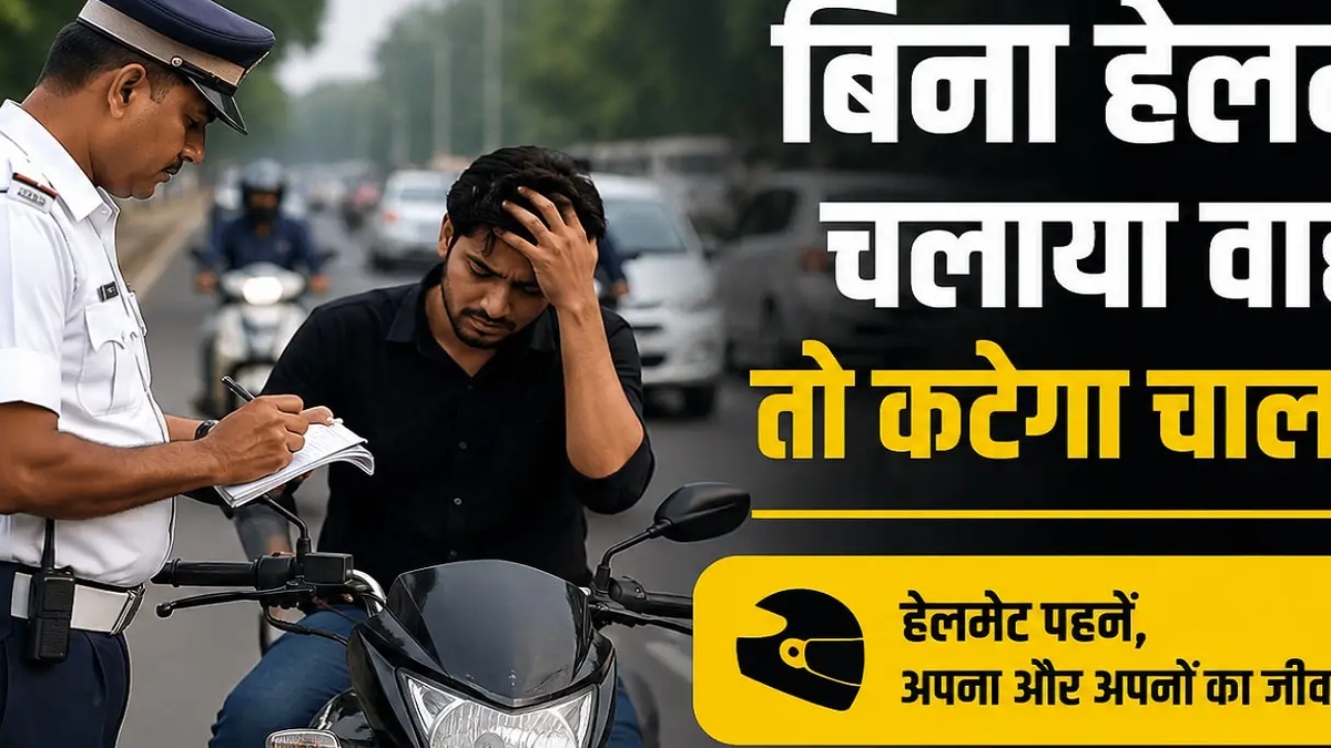 रांची की सड़क पर यातायात नियमों की जांच करते ट्रैफिक पुलिसकर्मी