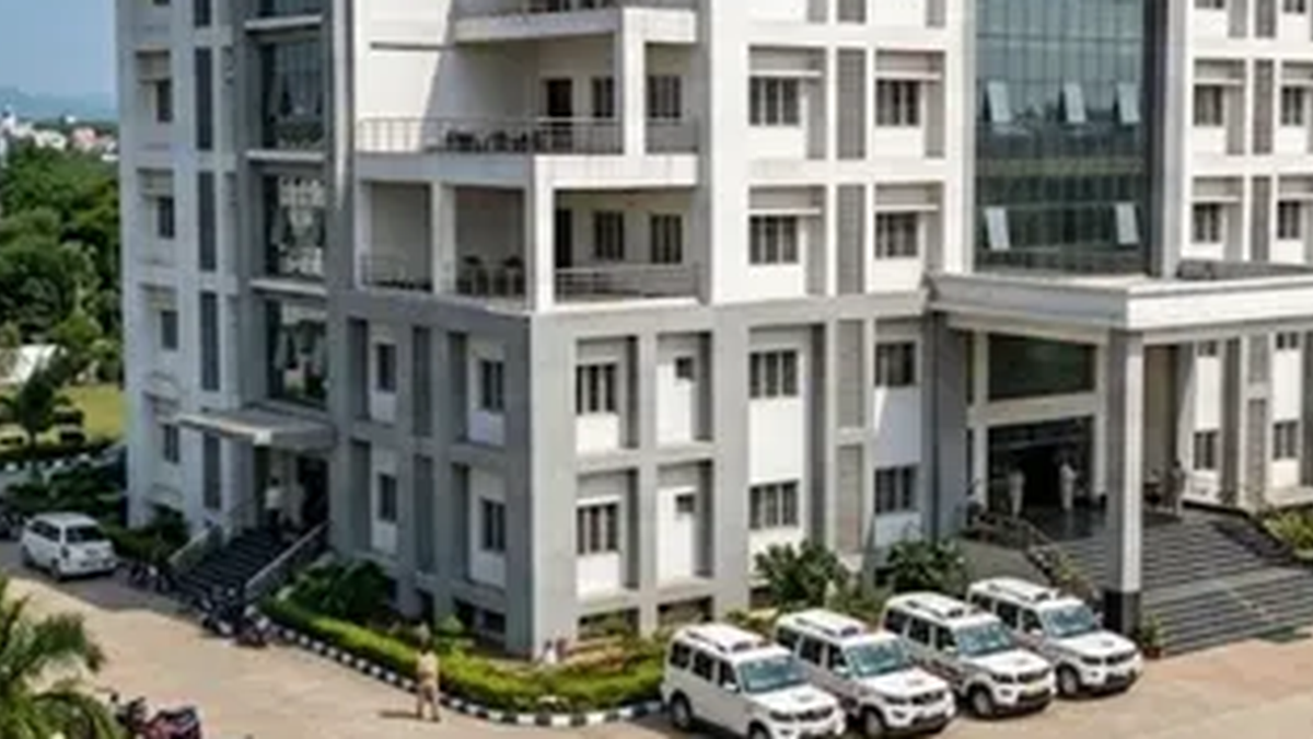 देवघर में प्रस्तावित सात मंजिला पुलिस भवन का प्रतिनिधित्व करता दृश्य