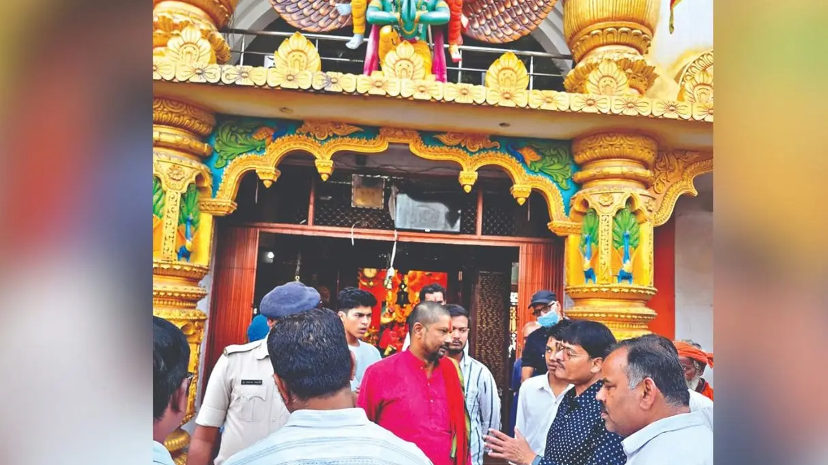 रांची के मेन रोड स्थित हनुमान मंदिर परिसर का दृश्य