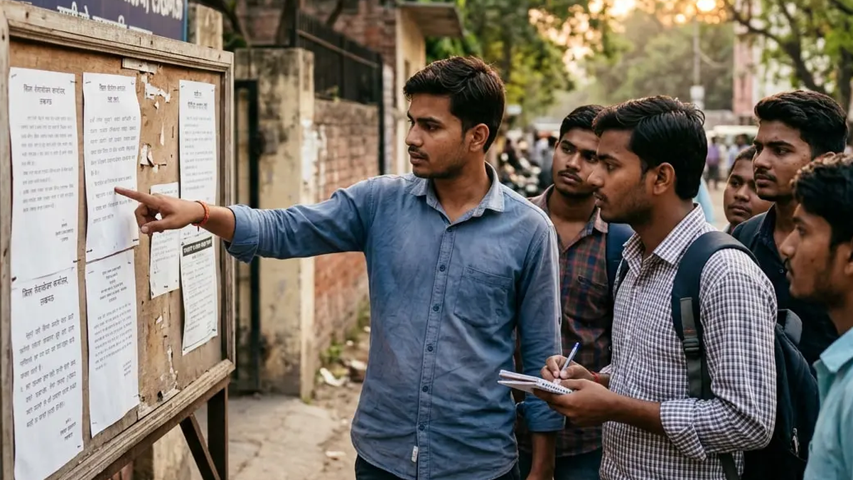 जेएसएससी भर्ती की जानकारी देखते अभ्यर्थियों की सांकेतिक तस्वीर