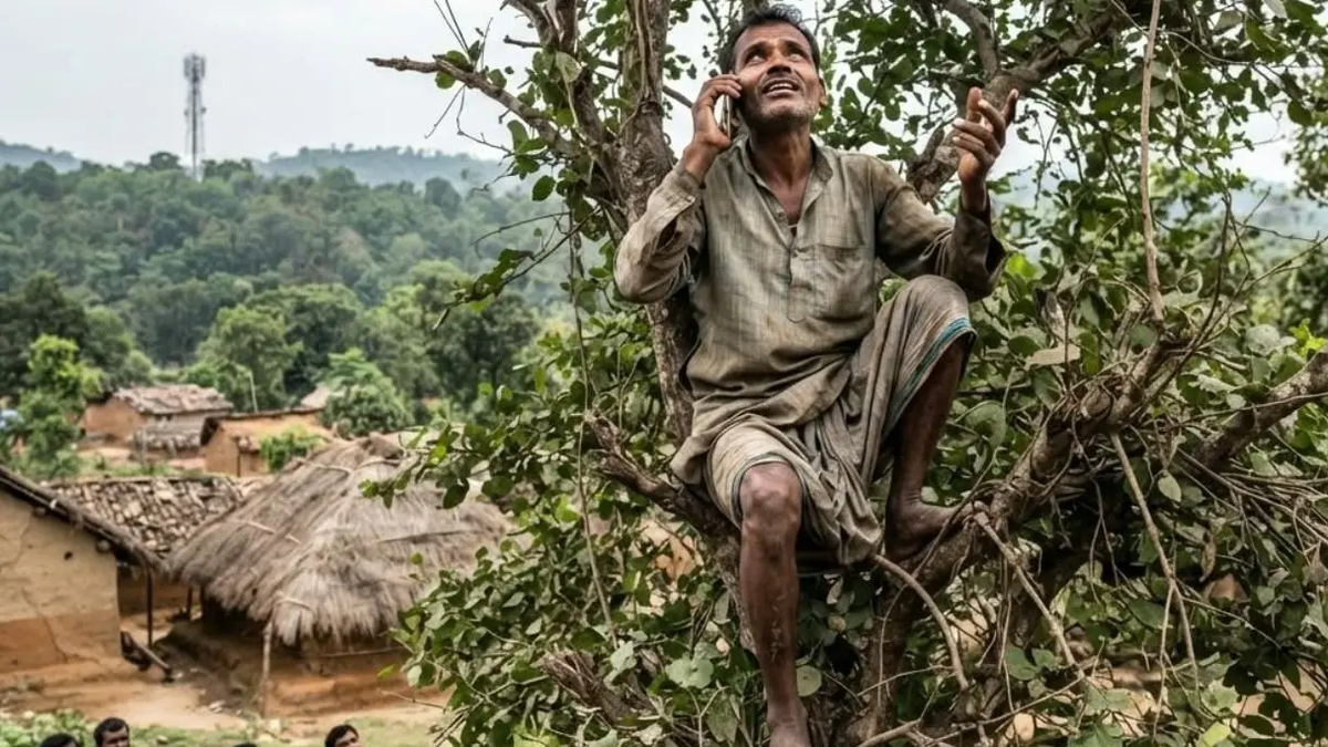 गढ़वा के सुदूर क्षेत्र में मोबाइल नेटवर्क की समस्या से परेशान ग्रामीण
