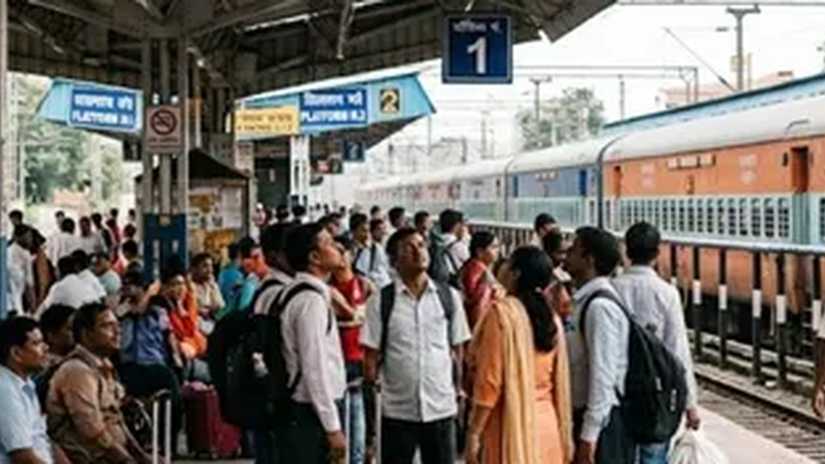 धनबाद रेलवे स्टेशन से गुजरती यात्री ट्रेन का सांकेतिक दृश्य