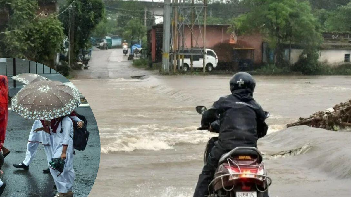 लगातार बारिश के बीच रांची में बंद विद्यालय का प्रतीकात्मक दृश्य