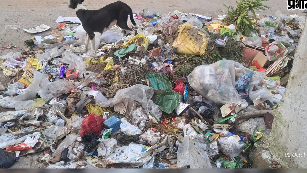 लोहरदगा शहर में नगर परिषद की सफाई व्यवस्था से जुड़ा दृश्य