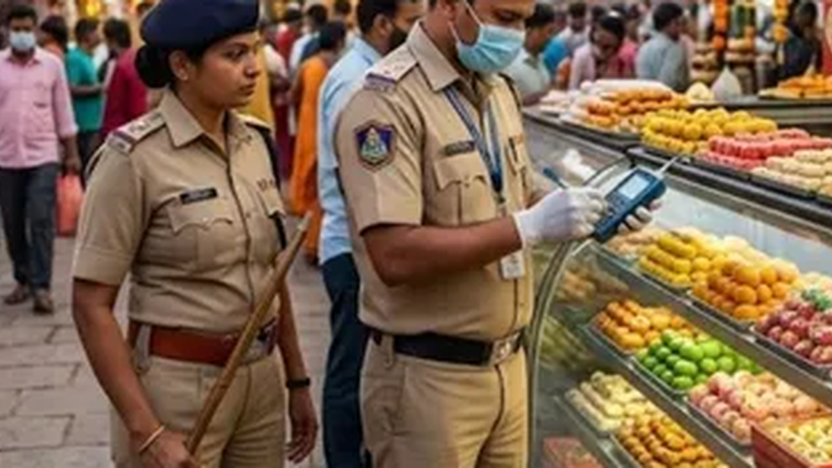 बोकारो में त्योहारों के दौरान खाद्य पदार्थों की जांच का सांकेतिक दृश्य