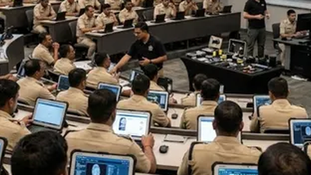 रांची के होटवार में झारखंड पुलिस के अनुसंधान प्रशिक्षण से संबंधित प्रतिनिधि दृश्य