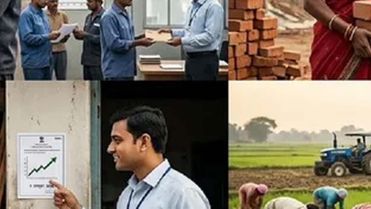 झारखंड में श्रमिकों के लिए लागू संशोधित न्यूनतम मजदूरी दरों का सांकेतिक दृश्य